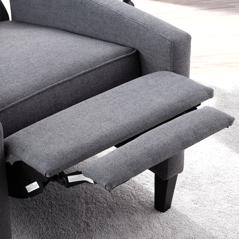 Fabric Wingback Recliner Chair with 3-Position Manual Recline, 220lb Capacity