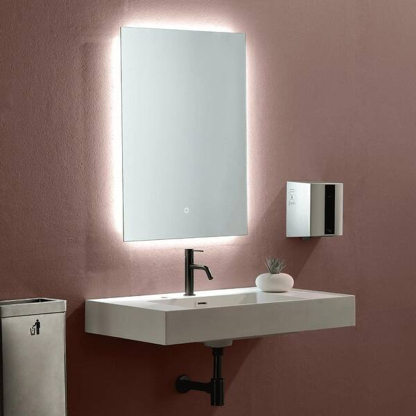 Rectangular LED Bathroom Mirror 24 x 32 Inch Modern Bathroom Mirror