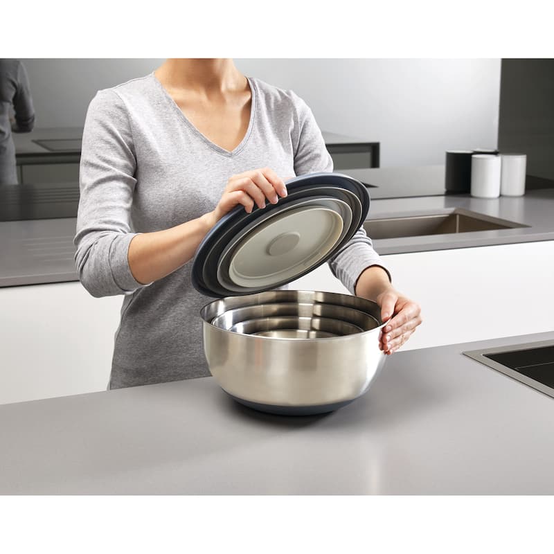 Joseph Joseph Nest Prep&Store 8-piece Stainless Steel Bowl Set with Lids