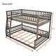 preview thumbnail 9 of 15, Full XL over Queen Bunk Bed with Ladder and Guardrails
