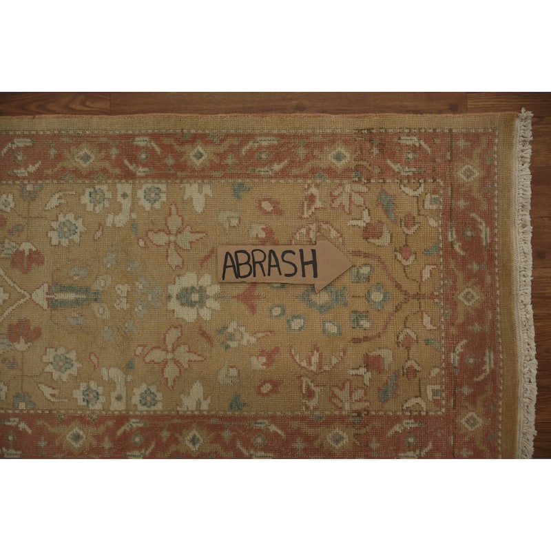 Hand Knotted Oriental 100% Wool Carpet Traditional All-Over Brown Ziegler Area Rug - 3' 10'' X 2' 0''