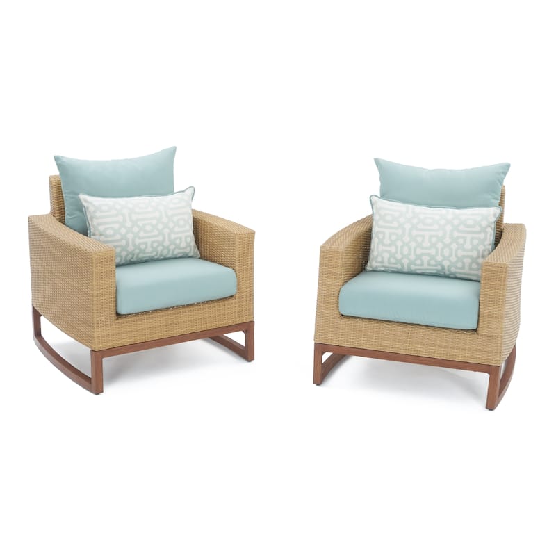 Mili 5 Piece Sunbrella Outdoor Patio Club Chair & Ottoman Set