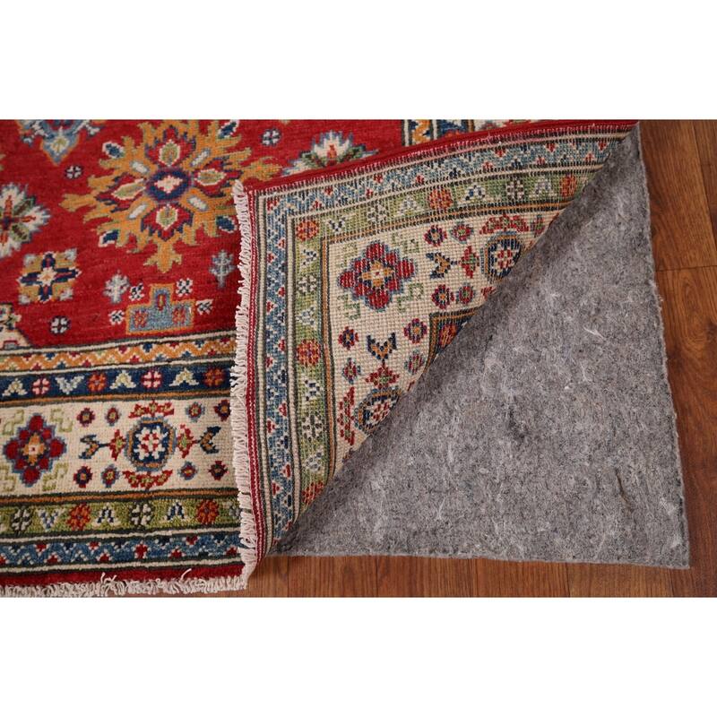 Red Kazak Accent Rug Hand-Knotted Traditional Oriental Wool Carpet - 3'3" x 4'9"