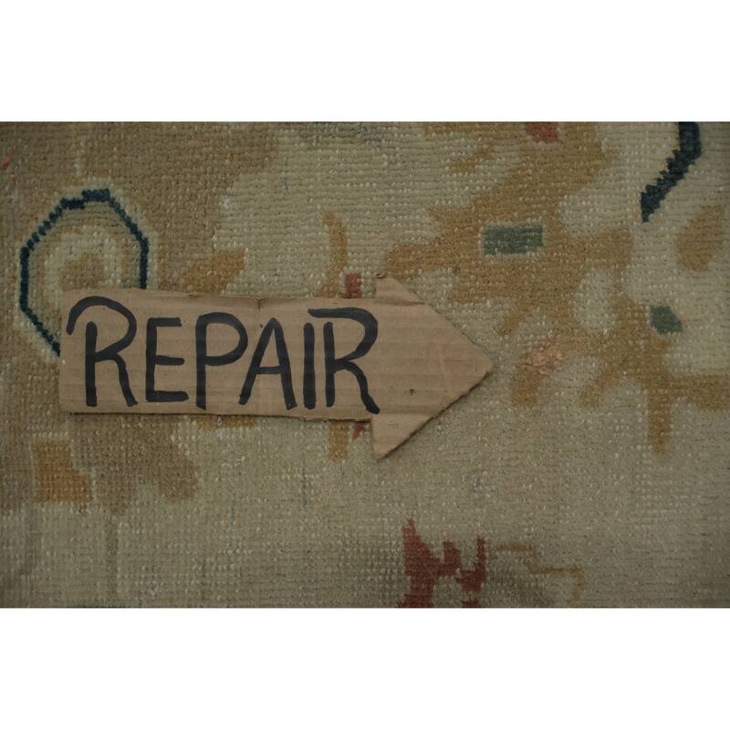 Hand Knotted Oriental 100% Wool Carpet Traditional Floral Greys & Charcoal Ziegler Area Rug - 9' 9'' X 7' 7''