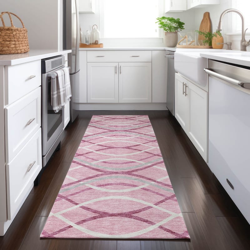 Machine Washable Indoor/ Outdoor Chantille Contemporary Deco Rug