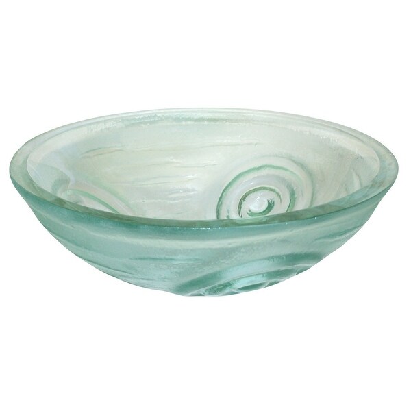Eden Bath Clear Swirls Glass Vessel Sink