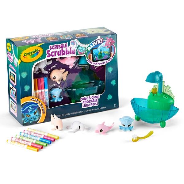 slide 2 of 7, Crayola Scribble Scrubbie Ocean Pets Glow Lagoon - Assorted Assorted - Kids