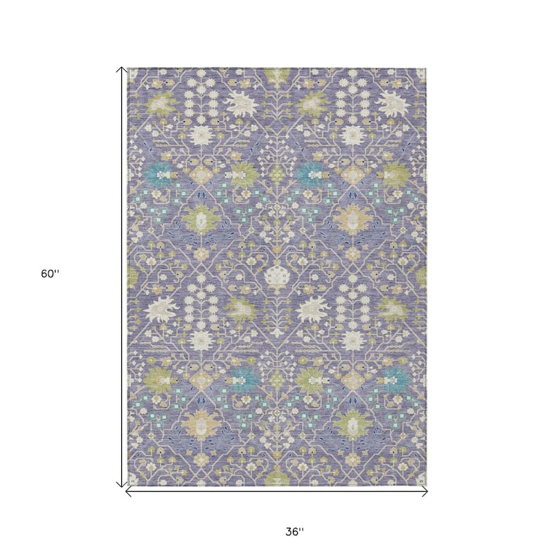 HomeRoots Oriental Traditional Rectangle Outdoor Rug