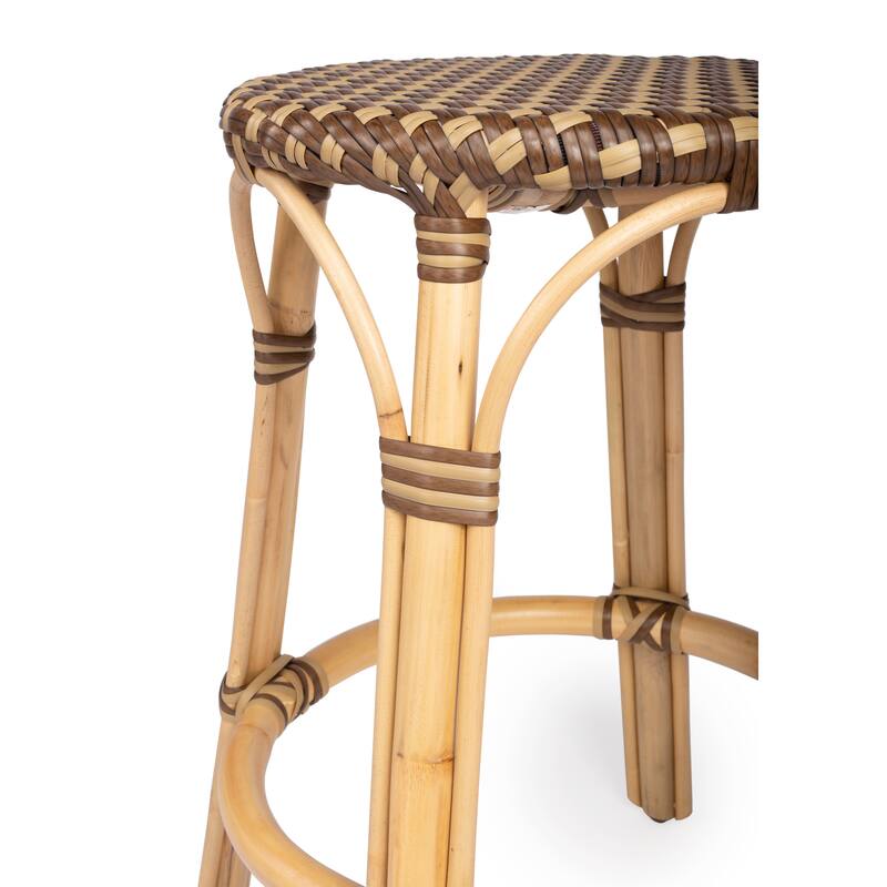 Tobias 24" Rattan Round Counter Stool