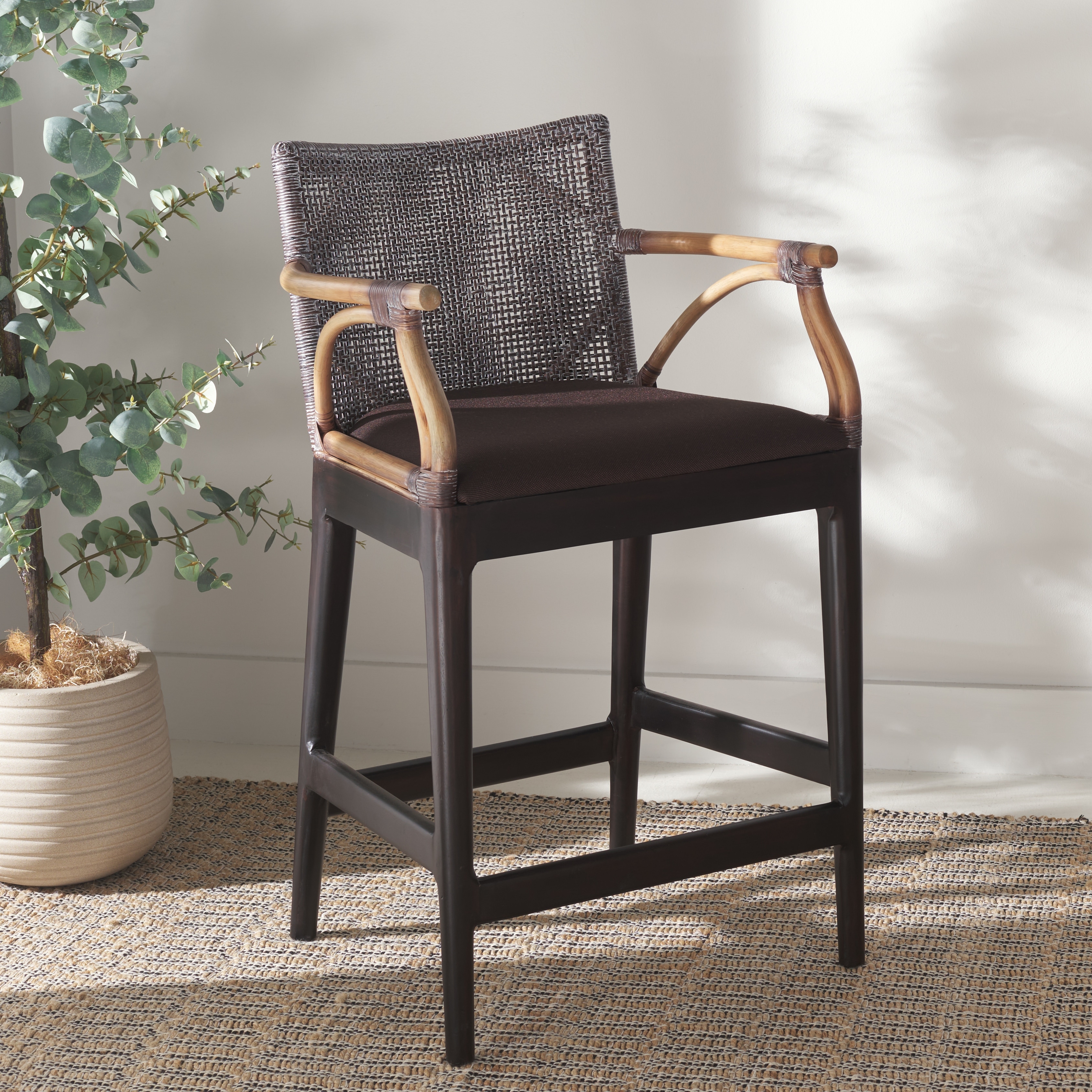 SAFAVIEH Gianni 26-inch Counter Stool - 22"W x 21"D x 36"H