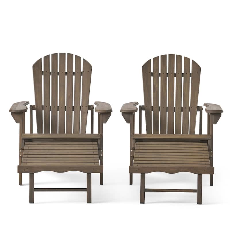 Hayle Reclining Wood Adirondack Chair (Set of 2) by Christopher Knight Home