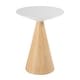 preview thumbnail 1 of 2, Via 20 in. W Round Solid Wood Side Table Natural