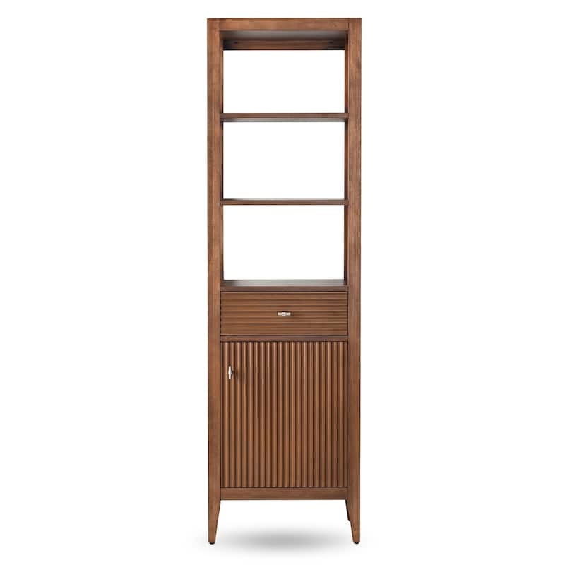 Vanity Art 72" Tall Tower Bathroom Linen Cabinet with Soft Close Door and Drawer