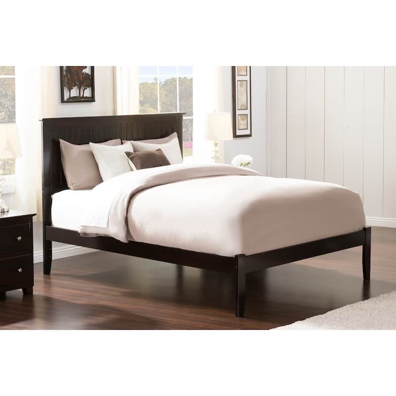 Platform Bed - Solid Hardwood Design - Open Footboard - Sturdy Wood Frame - Spacious Bedroom Furniture