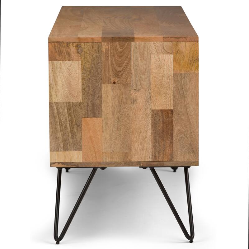 WYNDENHALL Moreno 60 inch Wide Industrial TV Media Stand For TVs up to 65 inches - 60"w x 18"d x 25" h