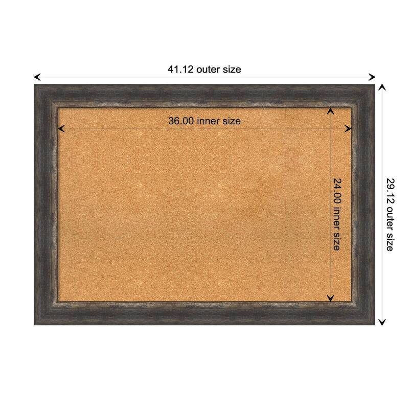 Bark Rustic Framed Cork Bulletin Memo Board