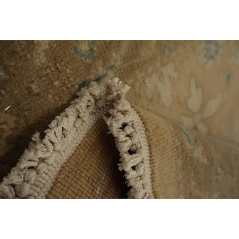 Hand Knotted Oriental 100% Wool Carpet Traditional All-Over Brown Ziegler Area Rug - 2' 11'' X 1' 11''