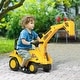 preview thumbnail 2 of 5, Kids Digger Ride on Truck with Horn, Under Seat Storage, Sit and Scoot Pretend Play Toy Construction Car for Ages 18M+