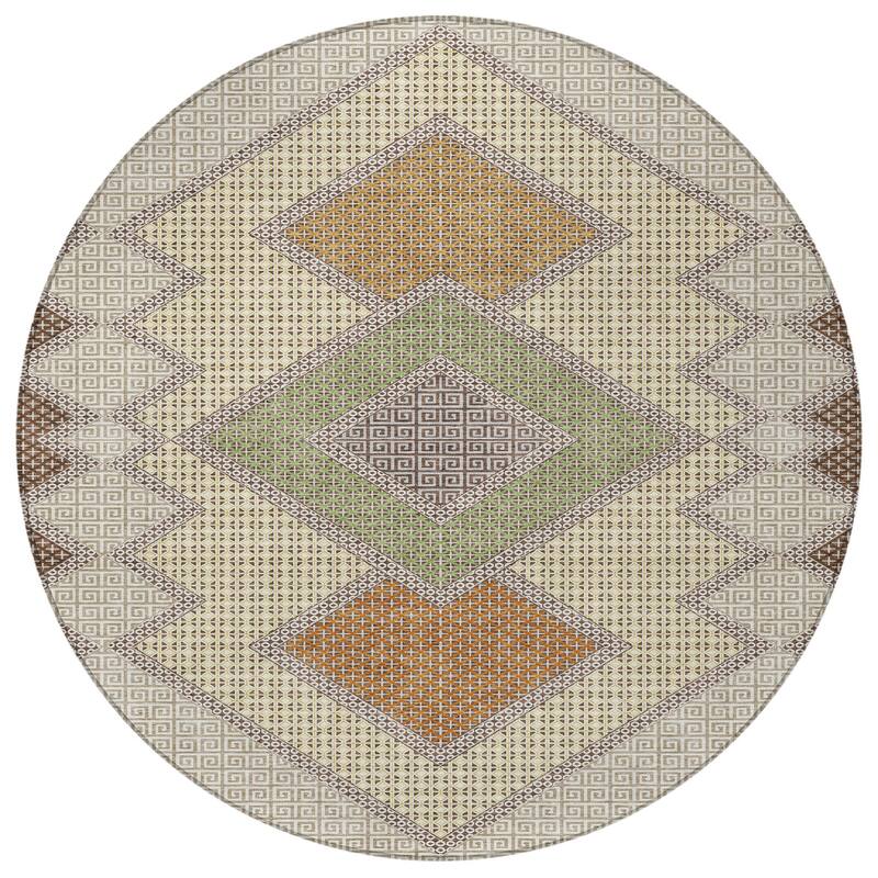 HomeRoots Geometric Transitional Rectangle Outdoor Rug