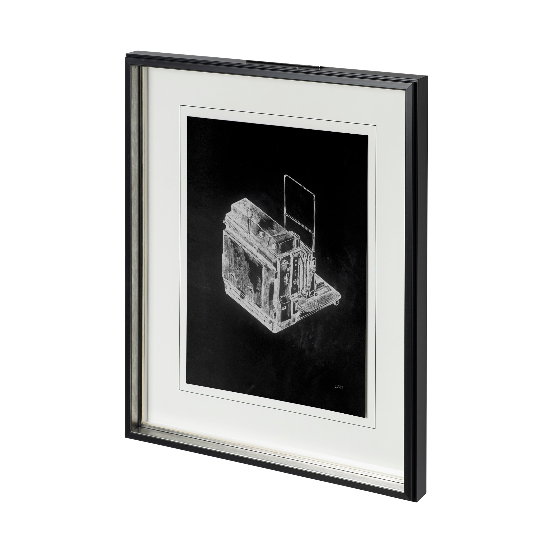 Pacemaker Black II by Alarm a Hand Embellished Textured Framed Art Print Matted under Glass