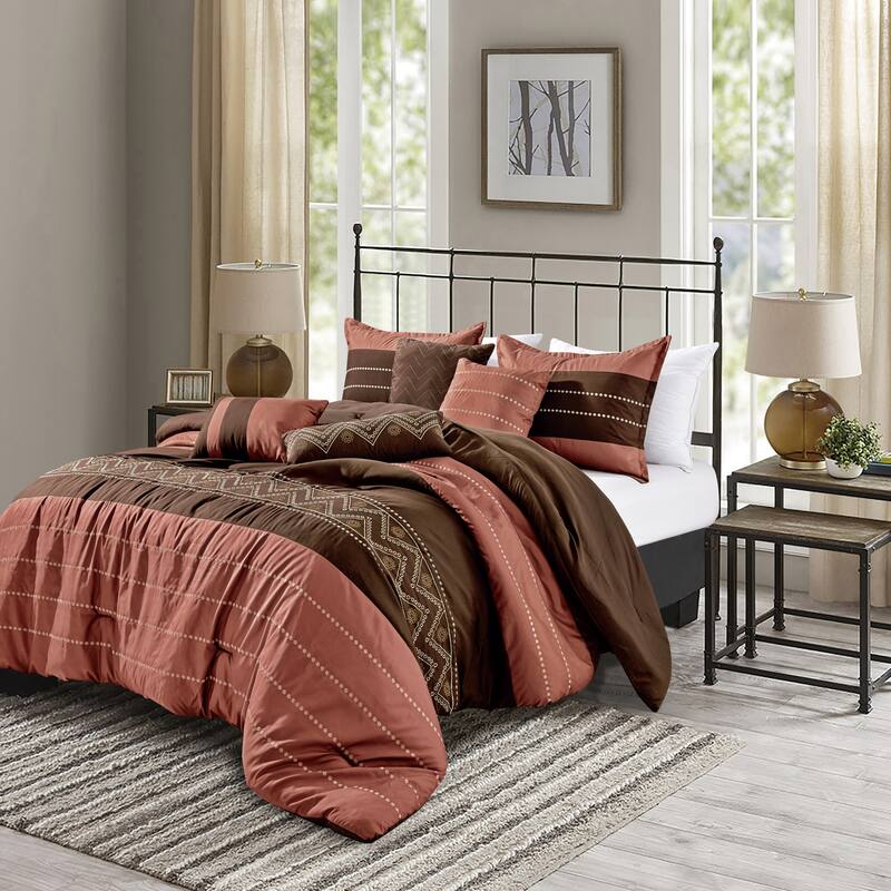 Esdey Luxury 7 Piece Comforter set Bed Bath & Beyond 37957789