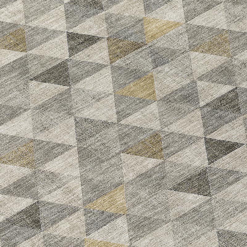 Machine Washable Indoor/ Outdoor Chantille Contemporary Mosaic Rug