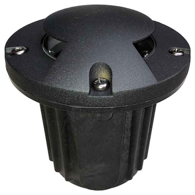 12V Composite In Ground Well Light w/ Cast Brass Bi-Directional Cover