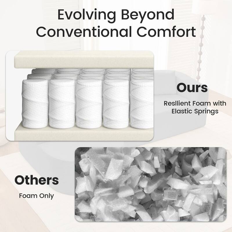 Mixoy 98 inch Chenille L Shape Sectional Sofa with Curved Chaise,Modern Cloud 3 Seater Sofa Couch