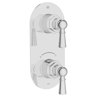 DXV Oak Hill Two-Handle Thermostatic Valve Trim with Lever Handles