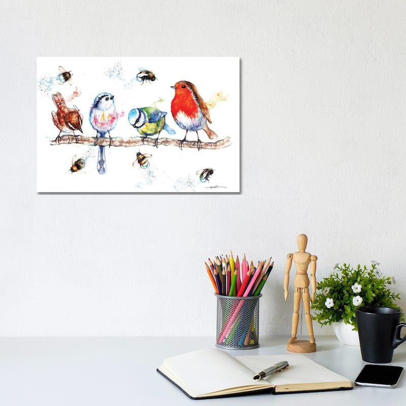 iCanvas "The Birds And The Bees" by BebesArts Canvas Print - 8x12x0.75
