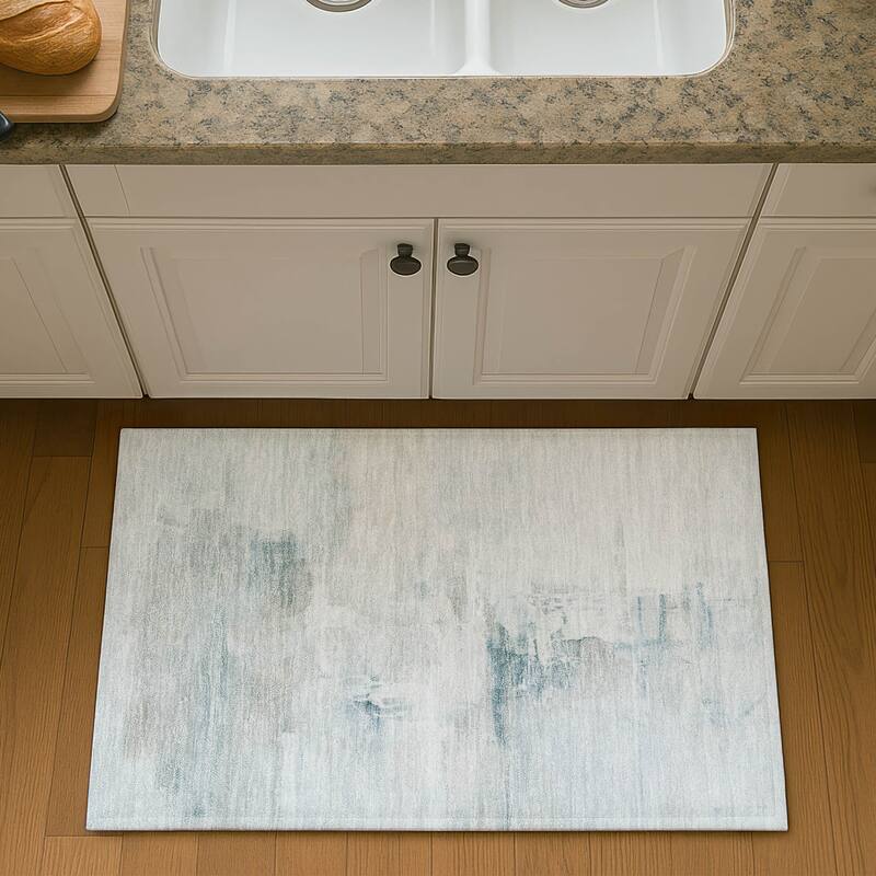 Premium Washable Super Soft Abstract Mayfield Rug - Sky - 1'8" x 2'6"