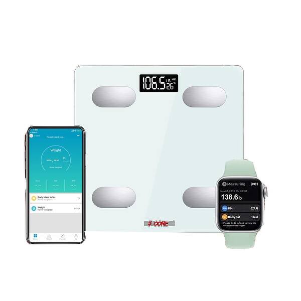 slide 2 of 10, Smart Digital Bathroom Weighing Scale Bluetooth BMI Body Analyzer