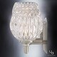 preview thumbnail 5 of 6, Luxury Crystal Bathroom Vanity Light, 6.25"H x 20"W, with Classic Style, Brushed Nickel Finish - 6.25" H, 20" W, 5.25" Dep