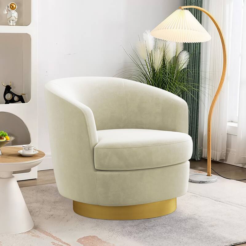 Set of 2 Velvet Swivel Club Chair Set, Soft & Comfotable - 2 Pieces