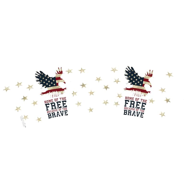 Tervis Home of the Free Because of the Brave Made in USA Double Walled Insulated Travel Tumbler, Classic - 16oz Mug