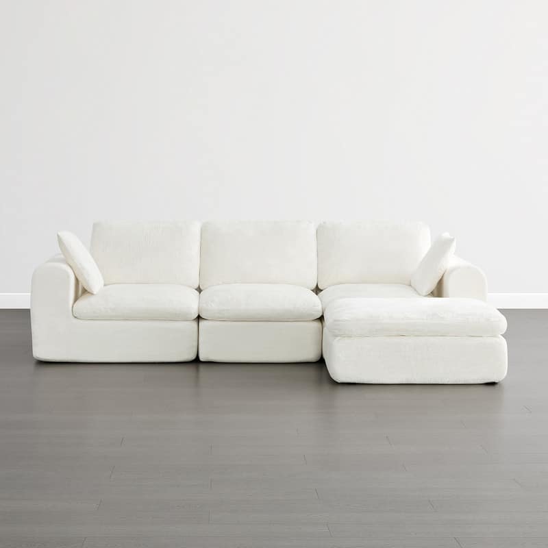 Spruce & Spring Compressed Modular Sectional Boneless Sofa for Living Room