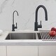 preview thumbnail 2 of 8, STYLISH Pull Dow Kitchen Faucet + Water Tap - Matte Black Finish