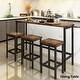 preview thumbnail 2 of 9, Counter Height Extra Long Dining Table Set ,Brown