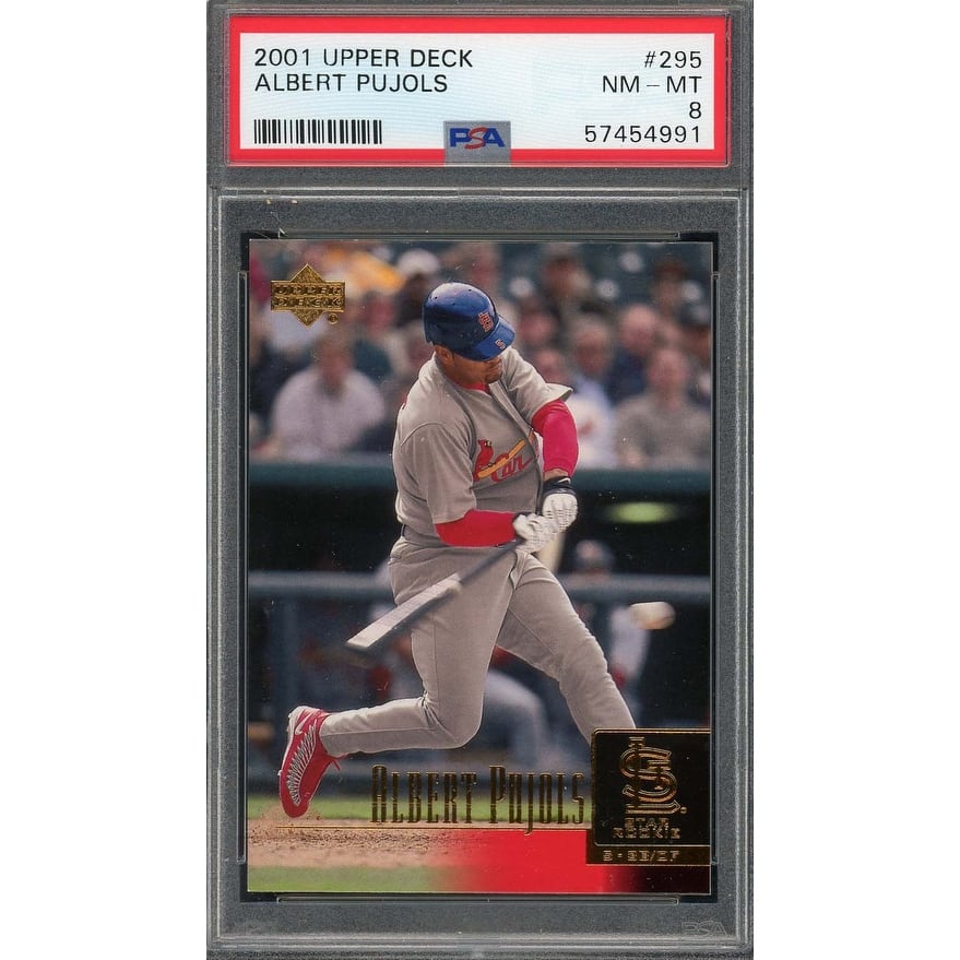 Albert Pujols 2001 Upper Deck Baseball Rookie Card RC #295 Graded PSA 8 - 8'6" x 11'6"