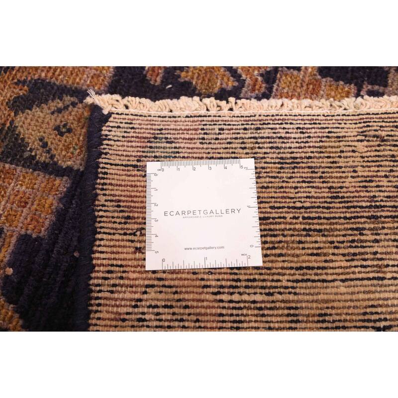 ECARPETGALLERY Hand-knotted Anadol Vintage Navy Wool Rug - 3'7 x 8'11