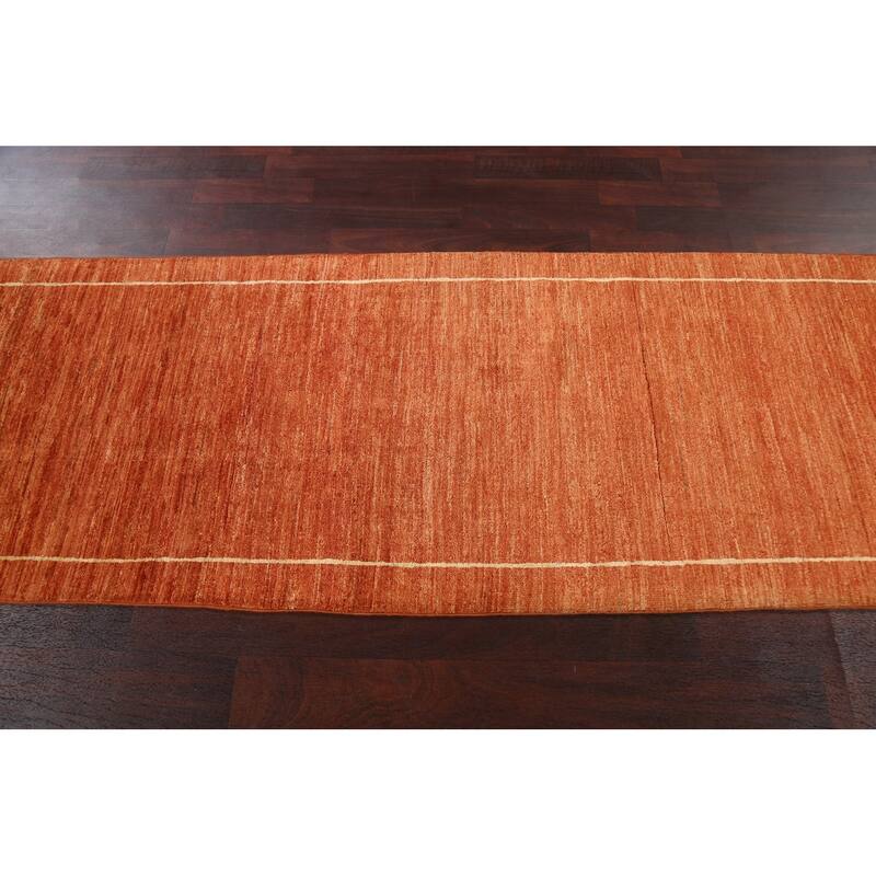 Gabbeh Kashkoli Oriental Runner Rug Wool Hand-knotted Staircase Carpet - 2'8" x 9'0"