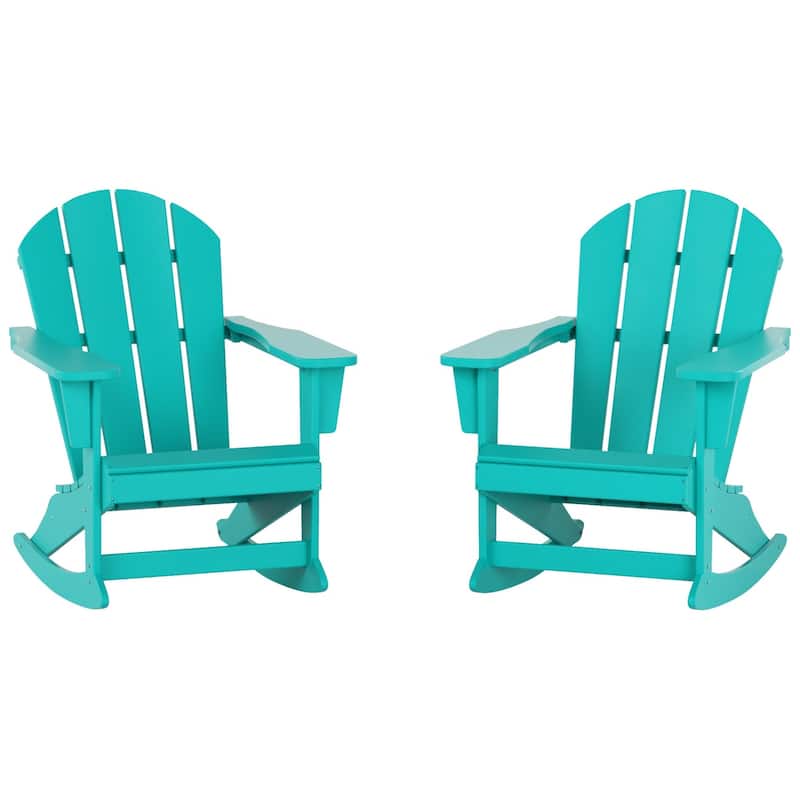Polytrends Laguna Hdpe All Weather Outdoor Patio Rocking Chair (Set of 2)