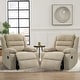 preview thumbnail 7 of 17, 2 Set Classic and Traditional Manual Recliner Chair Beige-2Set