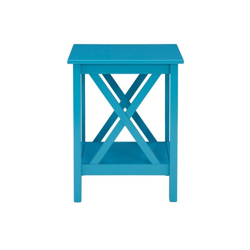 Ripplewood Farmhouse X-Base Side End Table