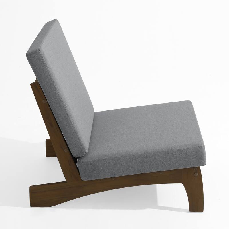 3-piece Outdoor Patio Teak Wood Club Chairs with Side Table