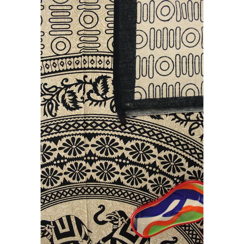 Cotton Elephant Floral Kingdom Tablecloth Rectangle