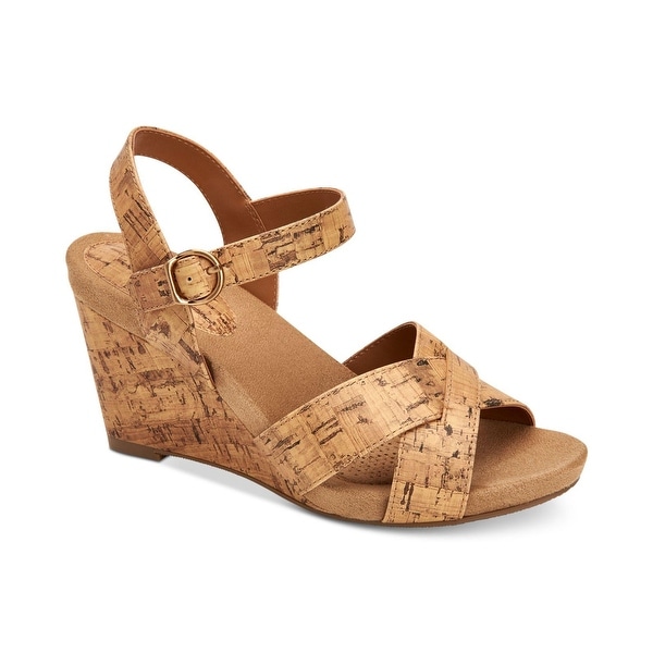 Style & Co. Womens Ferrnn Fabric Open Toe Casual Platform Sandals