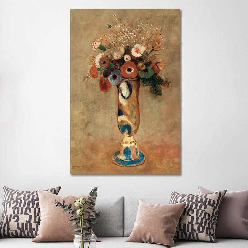 iCanvas "Vase of Flowers, 1912 " by Odilon Redon Canvas Print