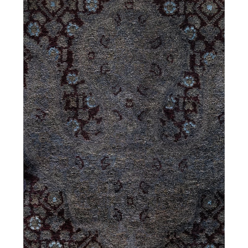 Overdyed One-of-a-Kind Hand-Knotted Area Rug - Black - 10' 2" x 14' 6"