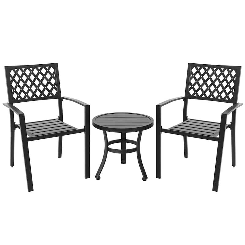 Nuu Garden Outdoor 3-Piece Iron Bistro Set